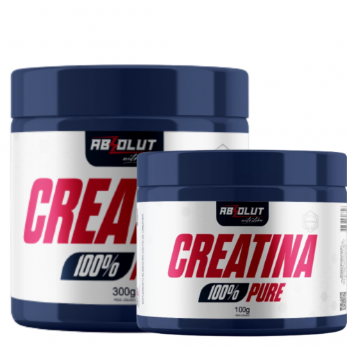 KIT 2X CREATINA 100% PURE ABSOLUT NUTRITION - 300G  E 100G