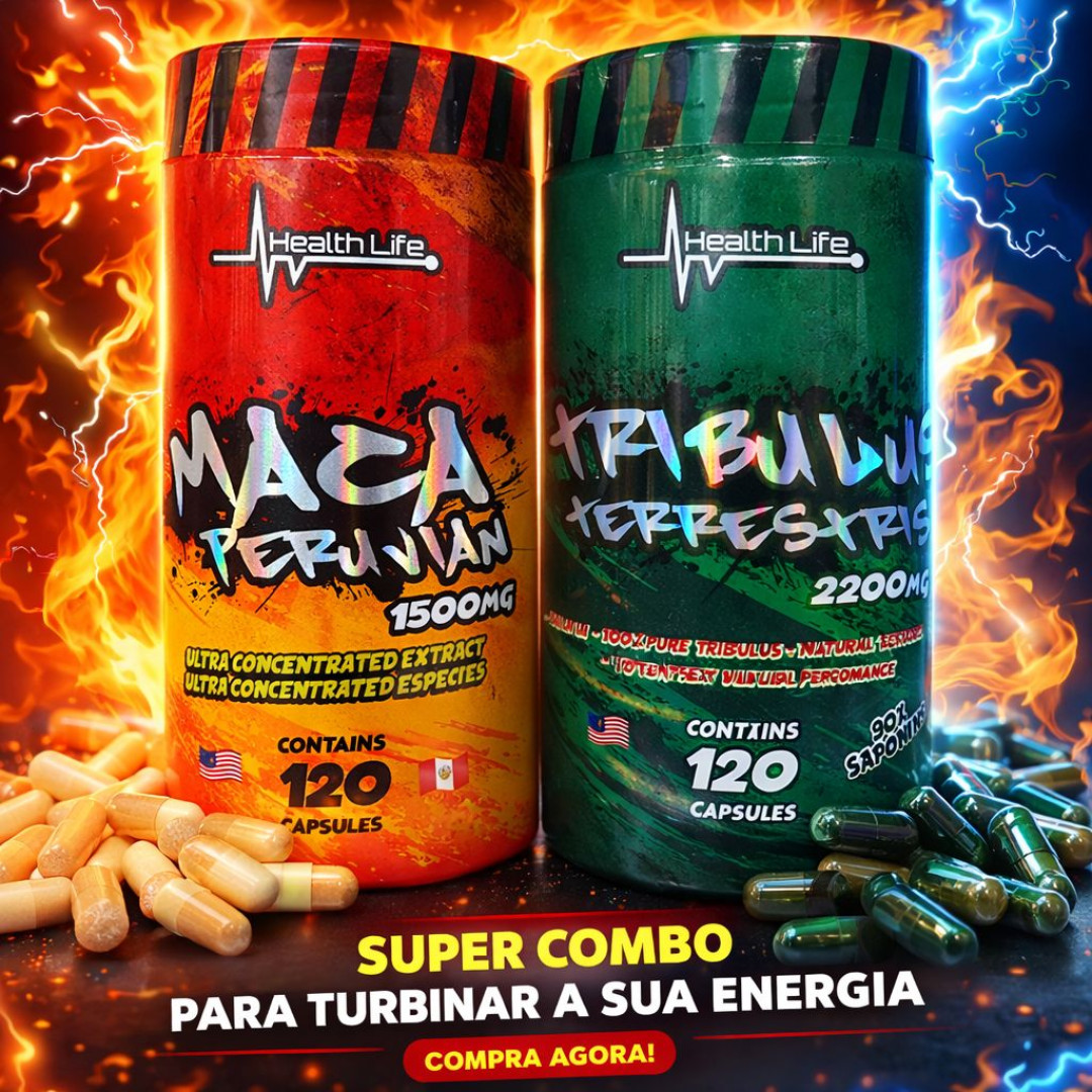 COMBO HEALTH LIFE TRIBULUS + MACA PERUANA  - KIT