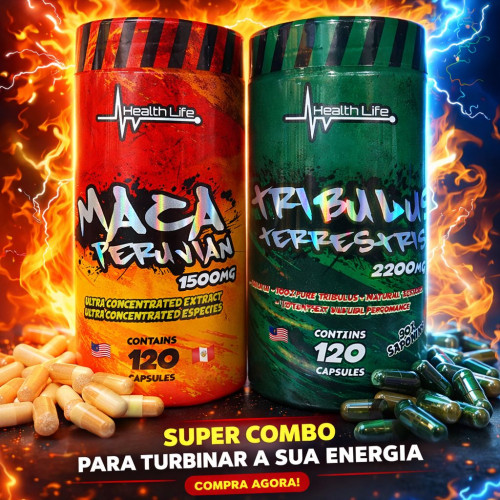 COMBO HEALTH LIFE TRIBULUS + MACA PERUANA  - KIT