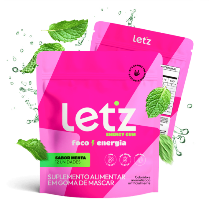 LET´Z ENERGY GUM ZERO AÇÚCAR (CHICLETES ENERGÉTICO) - EMBALAGEM C/12 UNDS LET´Z ENERGY GUM ZERO AÇÚCAR (CHICLETES ENERGÉTICO) - EMBALAGEM C/12 UNDS
