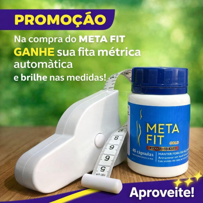 META FIT GOLD ERUSMED + FITA MÉTRICA AUTOMÁTICA - 40 CÁPSULAS